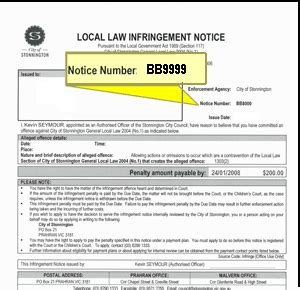 stonnington city council|stonnington city council infringement notice.